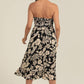 C4F45-A920 SMOCKED BODICE STRAPLESS MIDI DRESS W POCKETS