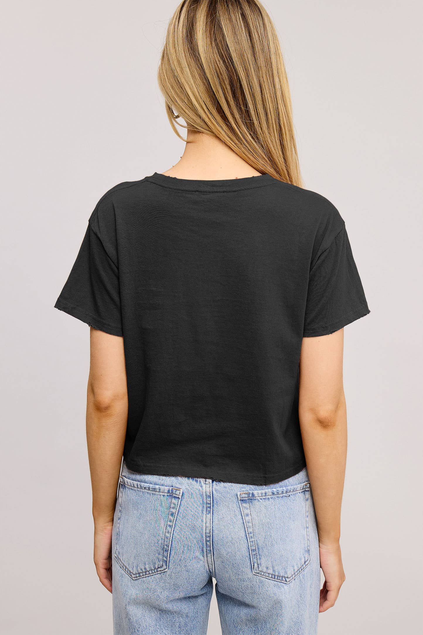 PUFF' Champagne Diet Graphic S/S Seamless Faux Crop