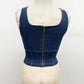 Sculpted Stretch Denim Tank Corset