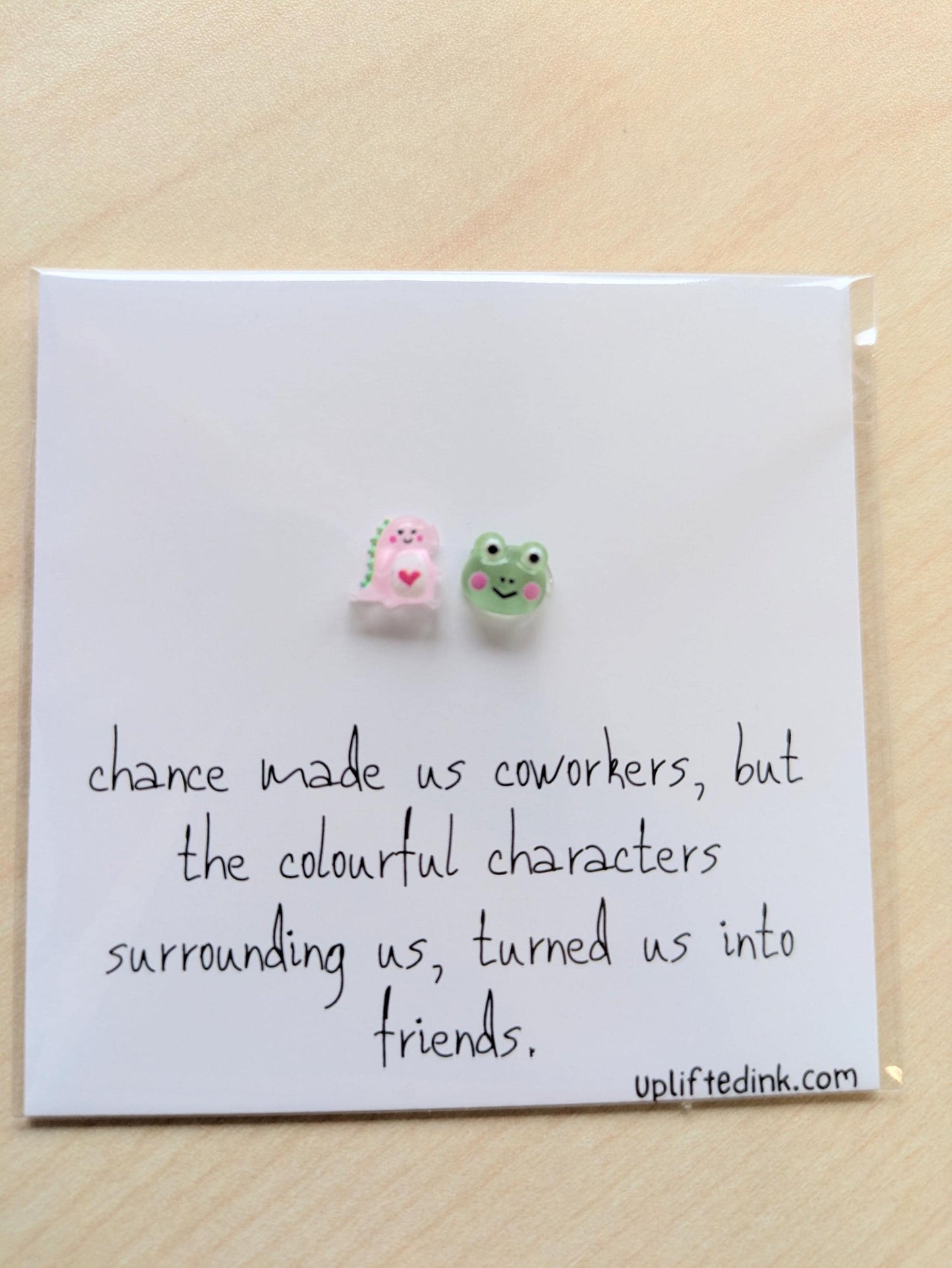 Coworker BFF Card with 2 Mini Figurines & Custom Message
