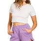 Scuba High Neck Half Zip Top & Dolphin Shorts Set Zenana
