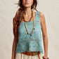 Crochet Lace Square Neck Tank Top LCR0117