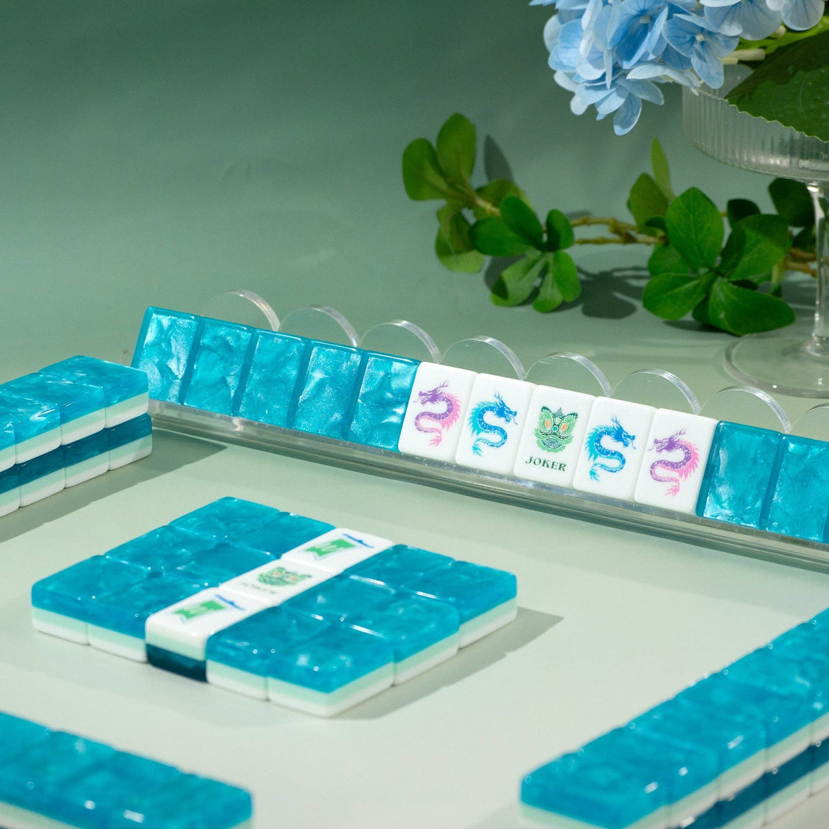 Garden Party Mahjong Set - Aqua Lagoon 04-01
