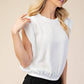 Round Neck Pleated Top