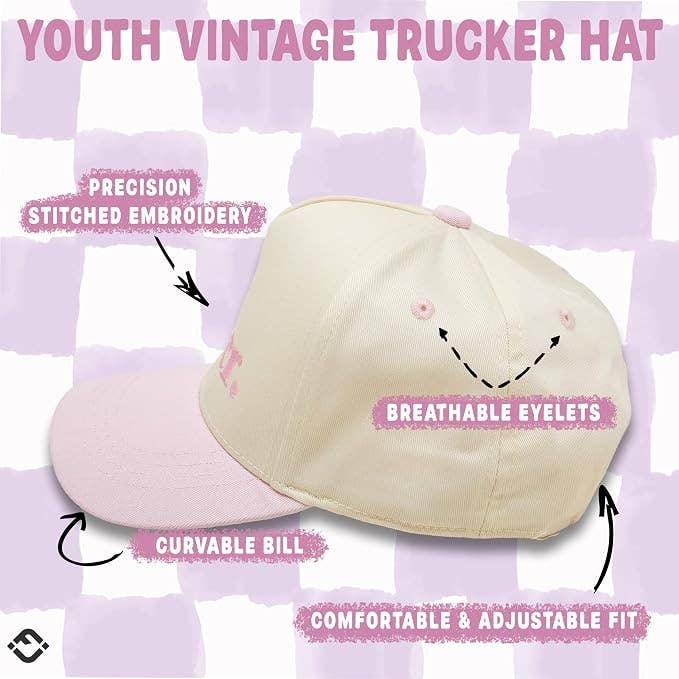 Kid/Baby 2-Tone Cap: Big Sister - Light Pink/Beige