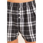 Plaid Shorts With Button Front