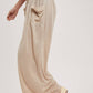 RELAXED KNIT SMOCKED TOP AND WIDE PANTS SET