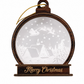 Snow Globe Santa Ornament – Layered Acrylic & Wood Christmas Ornament