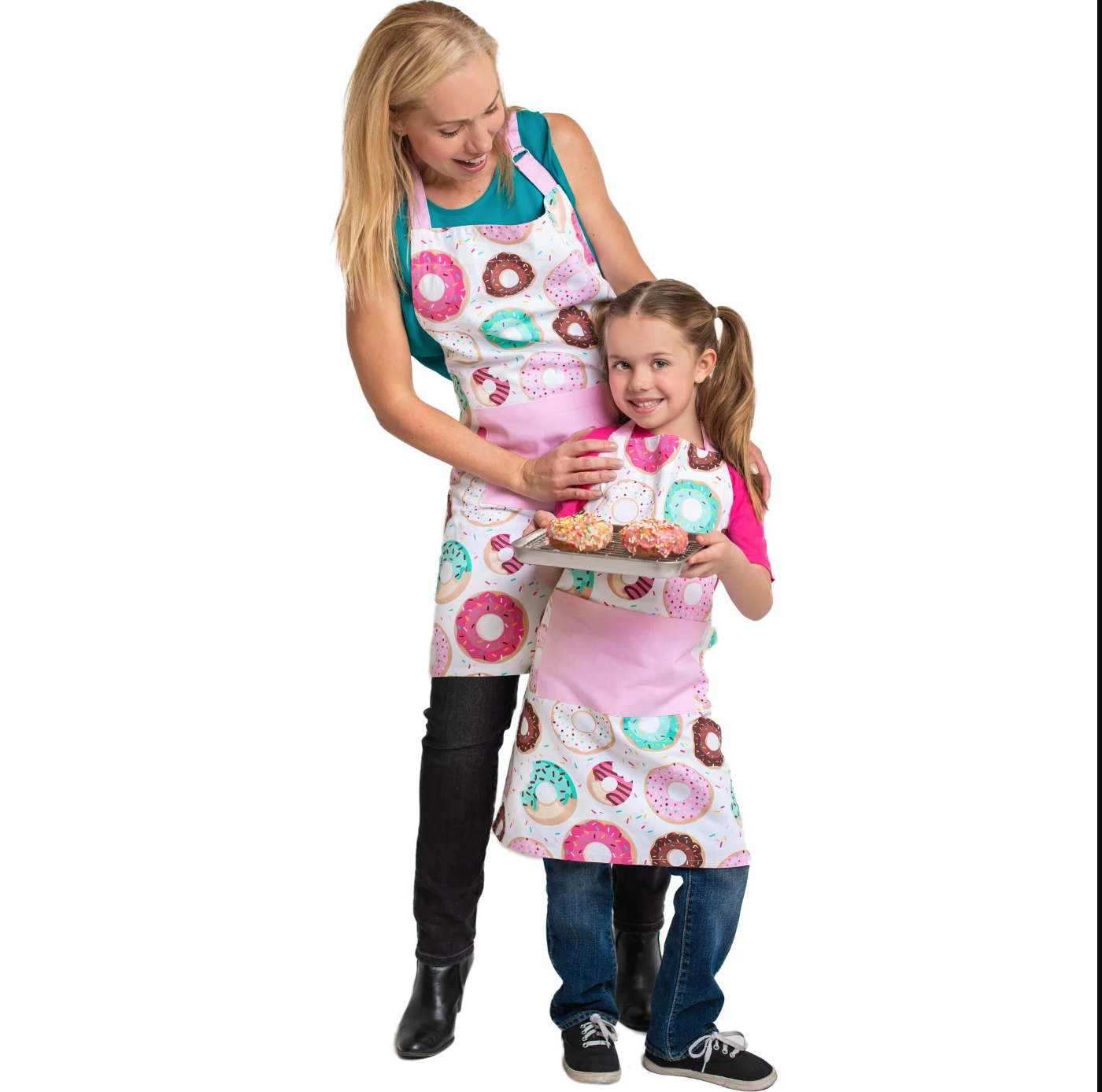 Donut Shoppe Adult & Child Apron Set– Family Kitchen Fun