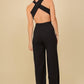Cross Back Wide Leg Jumpsuit