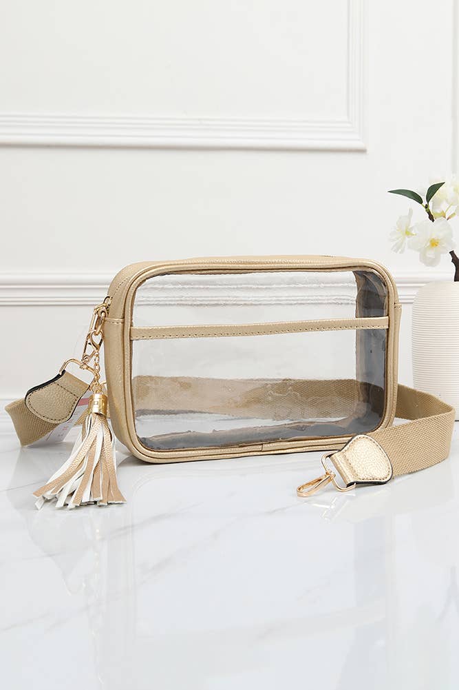 Clear PU crossbody camera bag from Sip and Shop Arizona boutique
