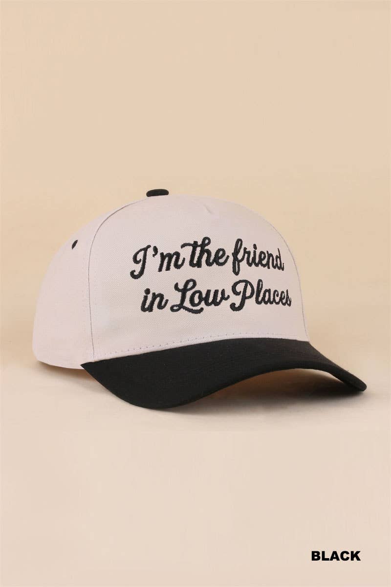 Besties'/I'm The Friend In Low Places two tone snapback hat
