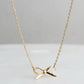 18K STAINLESS STEEL TARNISH FREE BOW NECKLACE |  40NK9418