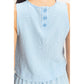 Gingham Checkered Sleeveless Top And Skort Set