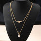 Layer Knot & Acorn Pendant Duo Drop Necklace | 80N92865