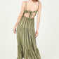 F4F72-W738 PRINTED MAXI DRESS WITH CUTOUT