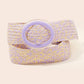Hoop Buckle Wide Braided Belt