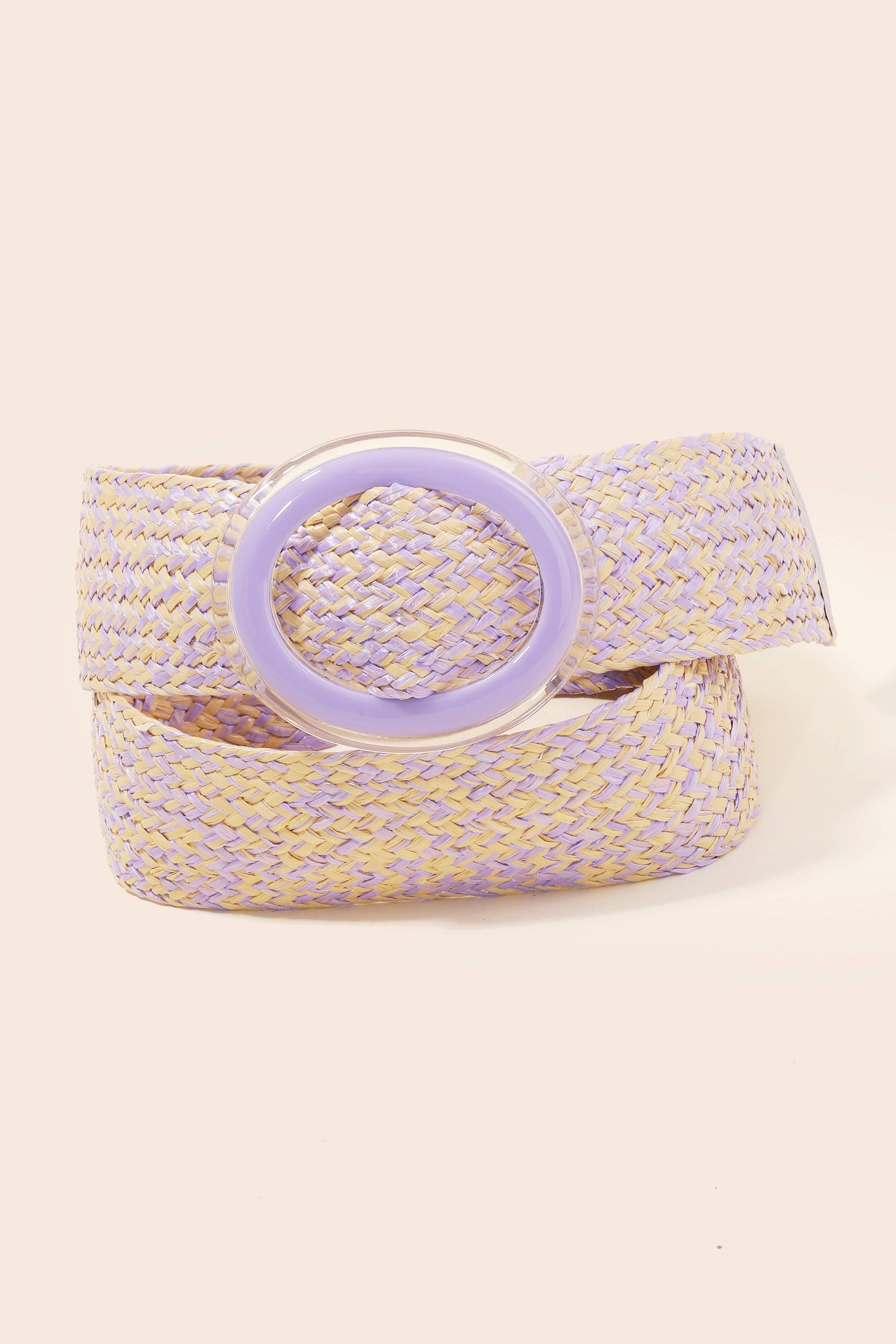 Hoop Buckle Wide Braided Belt