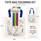 Kids Color Your Own Tote Bag Craft Kit – 5 Designs