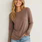 COTTON MODAL SLUB CREW NK L/S TOP FWMT4167