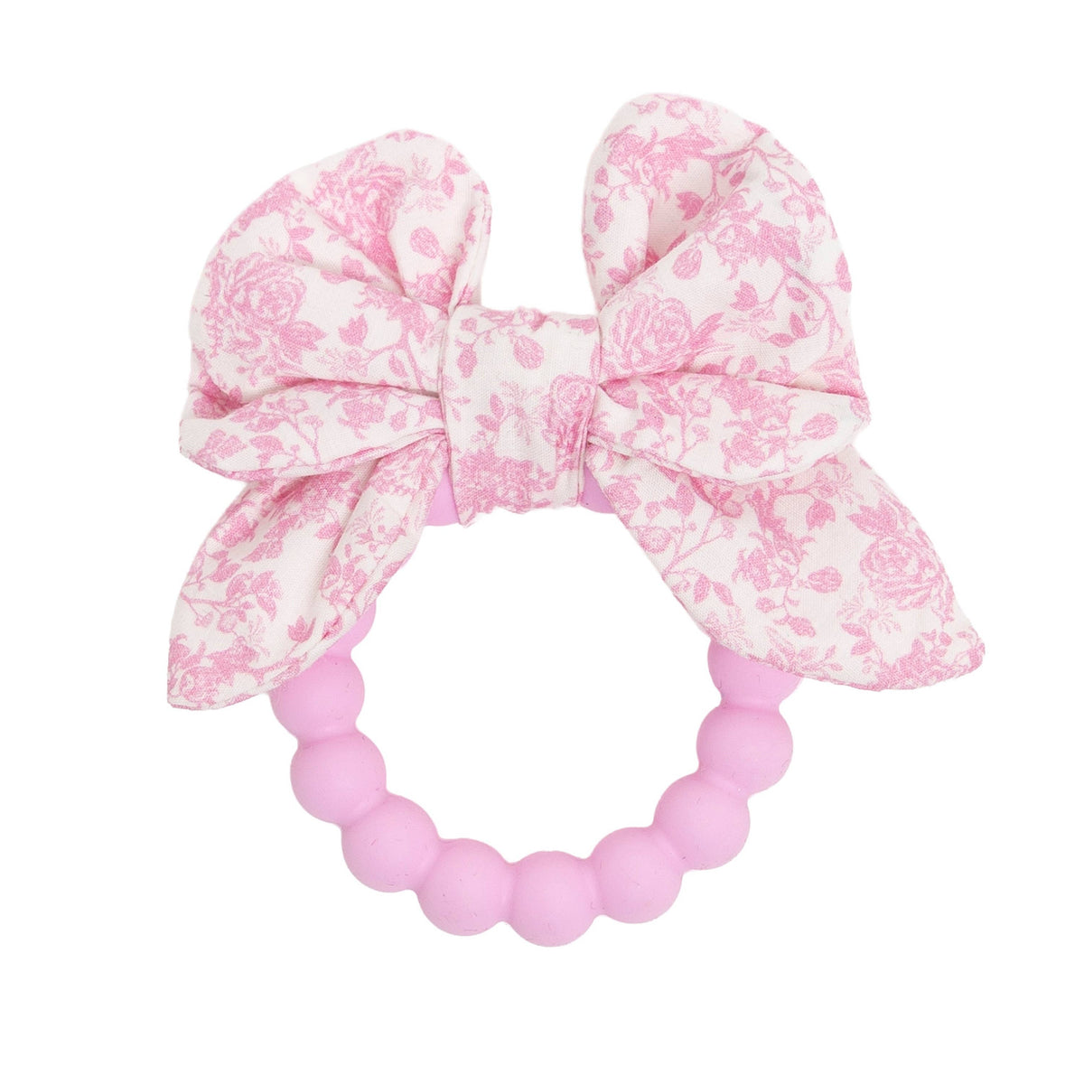 Baby Crinkle Teether Toy, Pink Bow