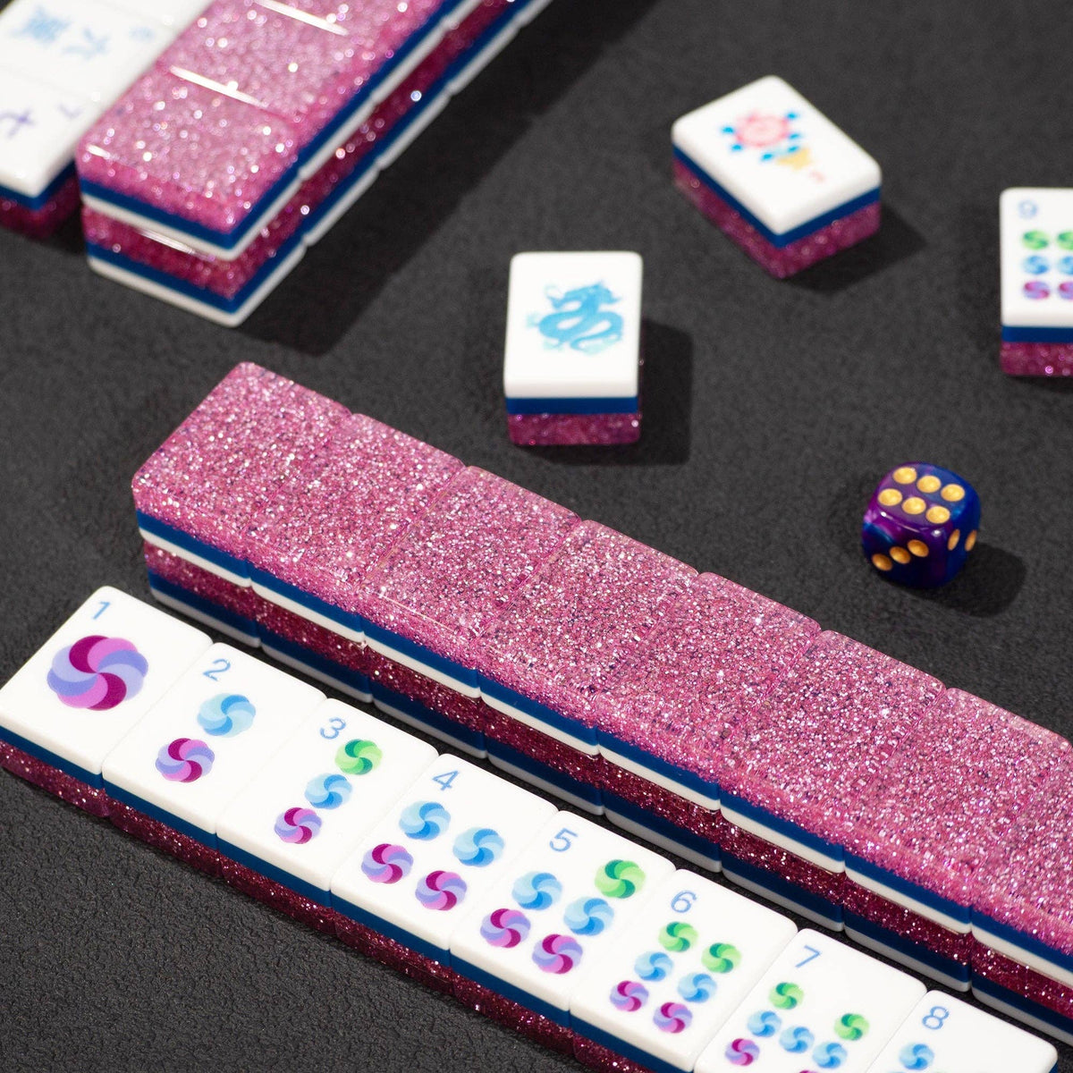 Jade Bloom Mahjong Set - Pink Stardust 06-02