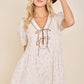 Vintage Floral Bow Romper