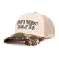 On My Worst Behavior Two Tone Mesh Snapback Hat  Zenana Consgt.