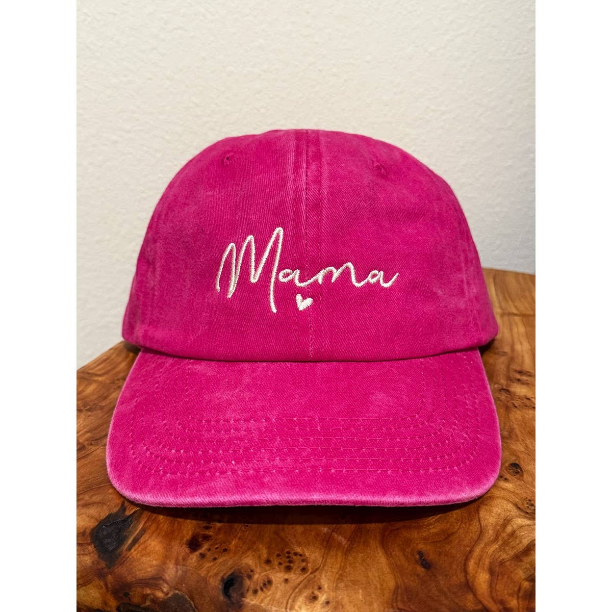 MAMA Embroidered Acid Washed Baseball Cap