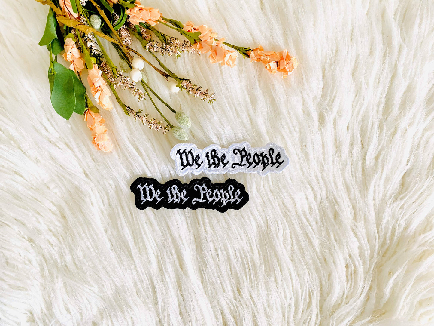 We the people embroidered hat patch