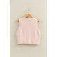 Textured Button-Front Vest With Pocket