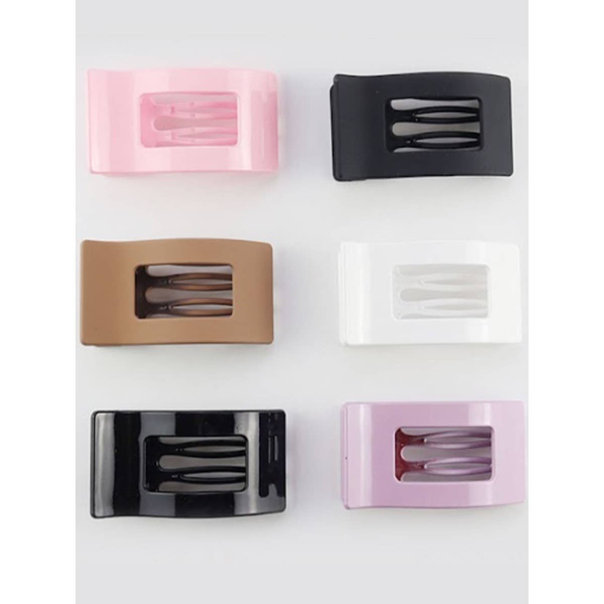 Rectangle Shape Flat Hair Claw Clips