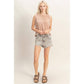 Mineral Wash Button Back Sleeveless Top