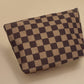 TRAVEL CHECKER GINGHAM COSMETIC MAKEUP POUCH BAG | 40P571