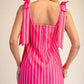 Tie-Strap Square-Neck Mini Dress