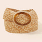 Hoop Buckle Wide Braided Belt