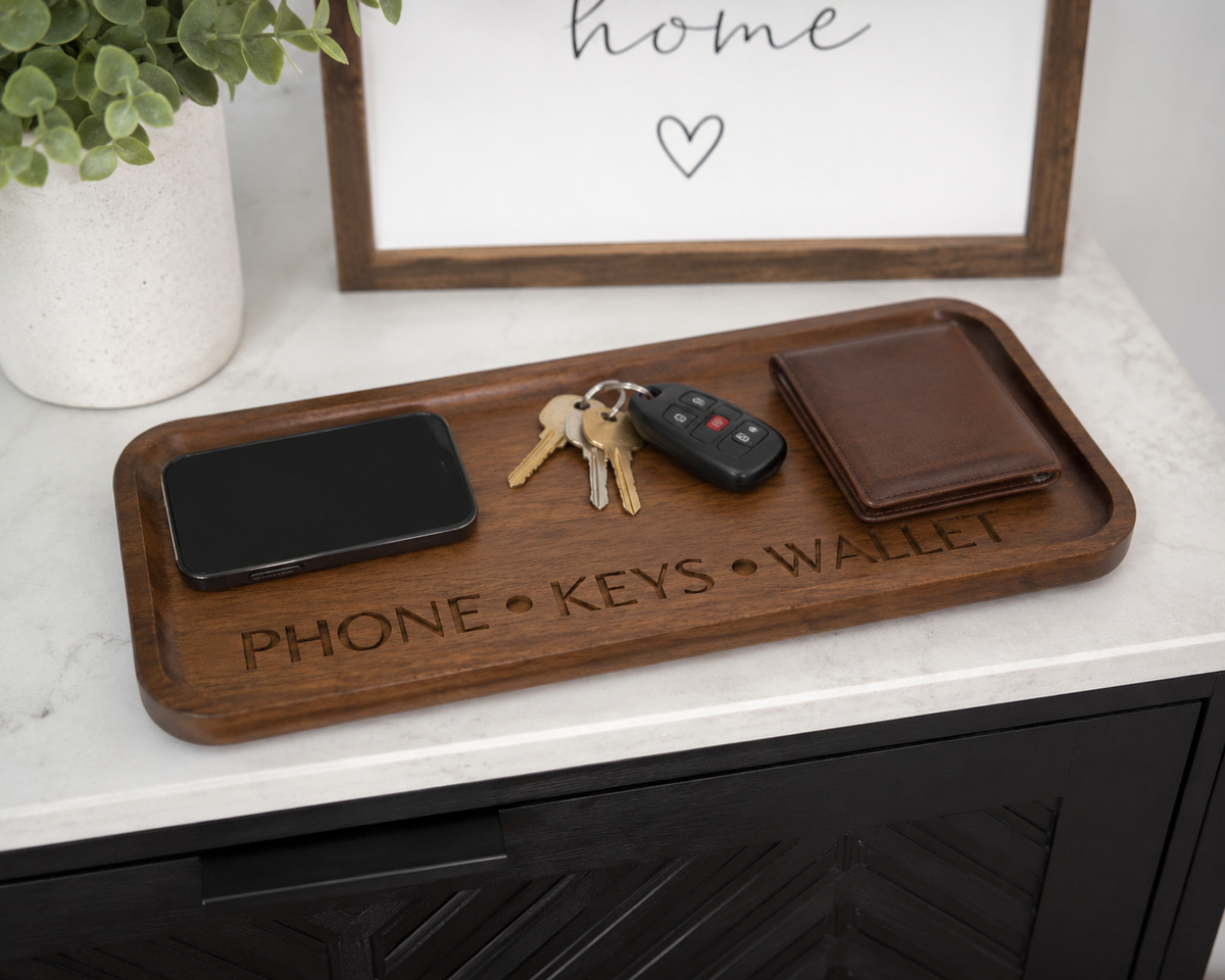 Phone • Keys • Wallet Valet Tray Large