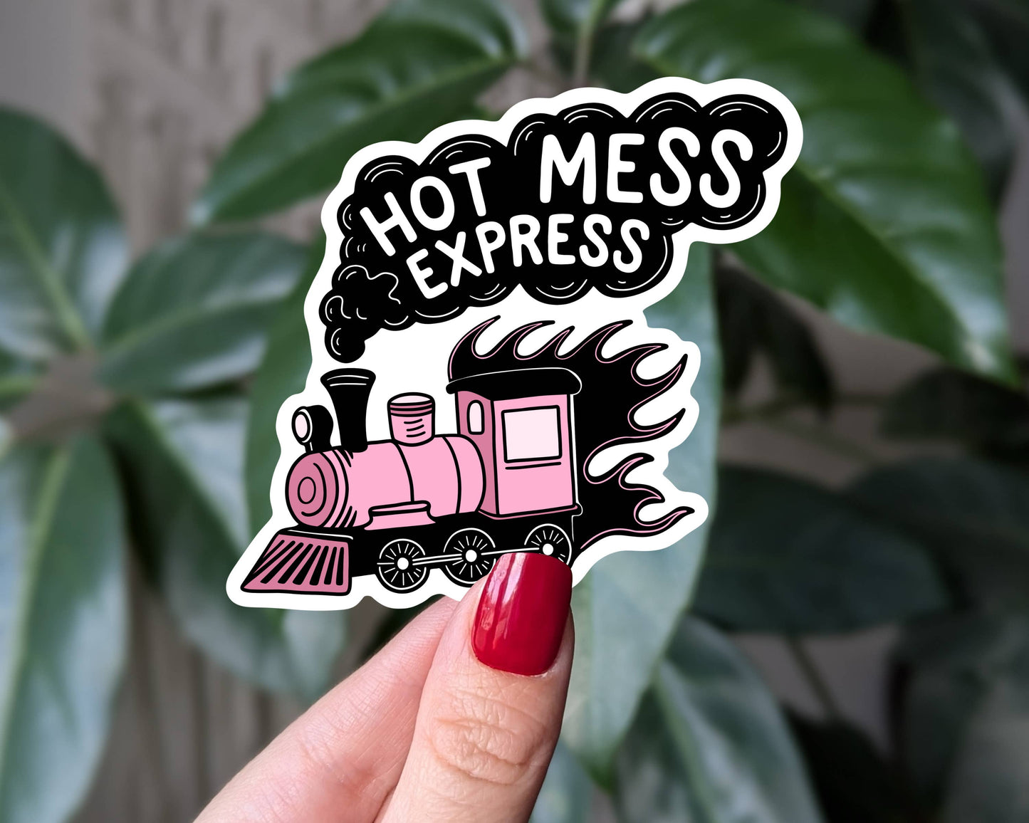 Hot Mess Express Vinyl Sticker, Aesthetic Sticker for Laptop