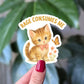 Rage Consumes Me, Angry Cute Kitty Vinyl Sticker