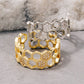 Cz Honeycomb Adjustable Ring
