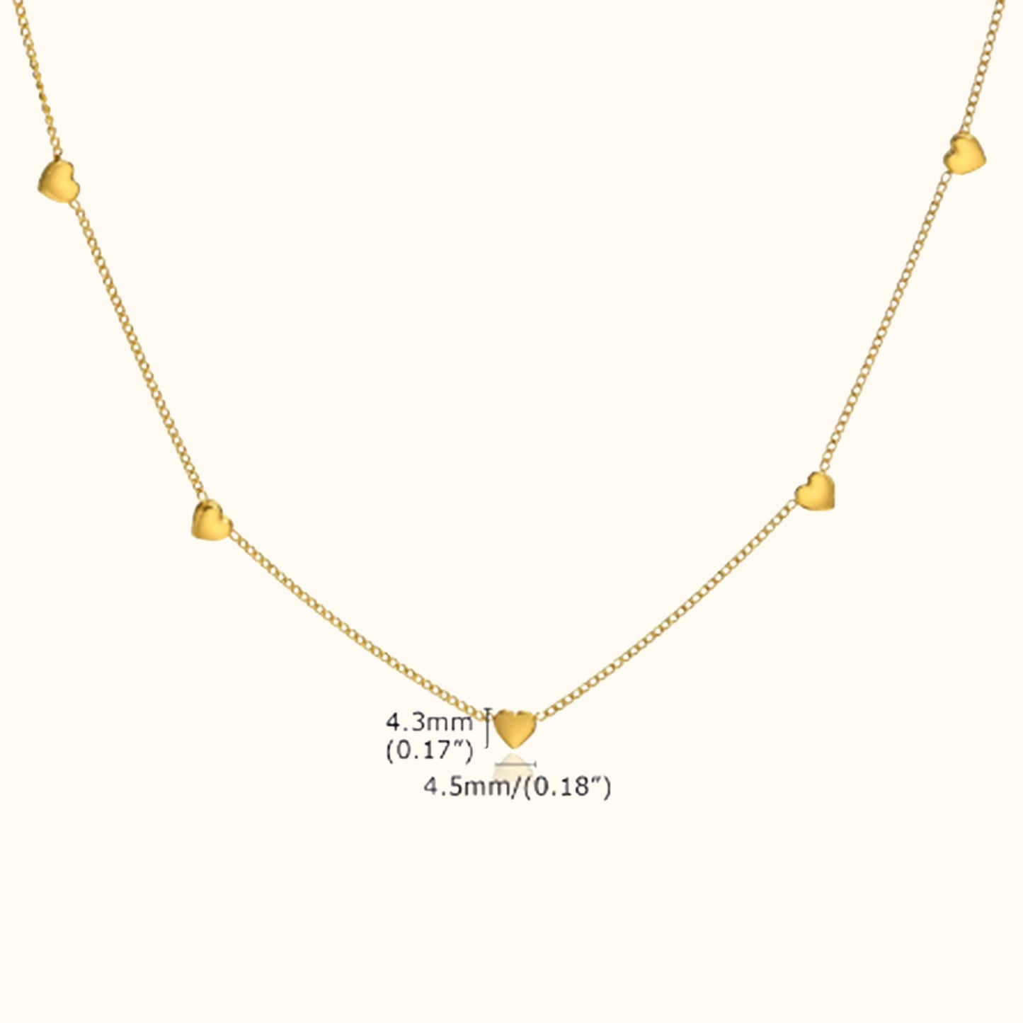 Dainty Heart - 18K Gold Plated, Waterproof Necklace