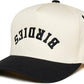 2-Tone Embroidered Cap: Birdies (Upside Down) - Black/Beige