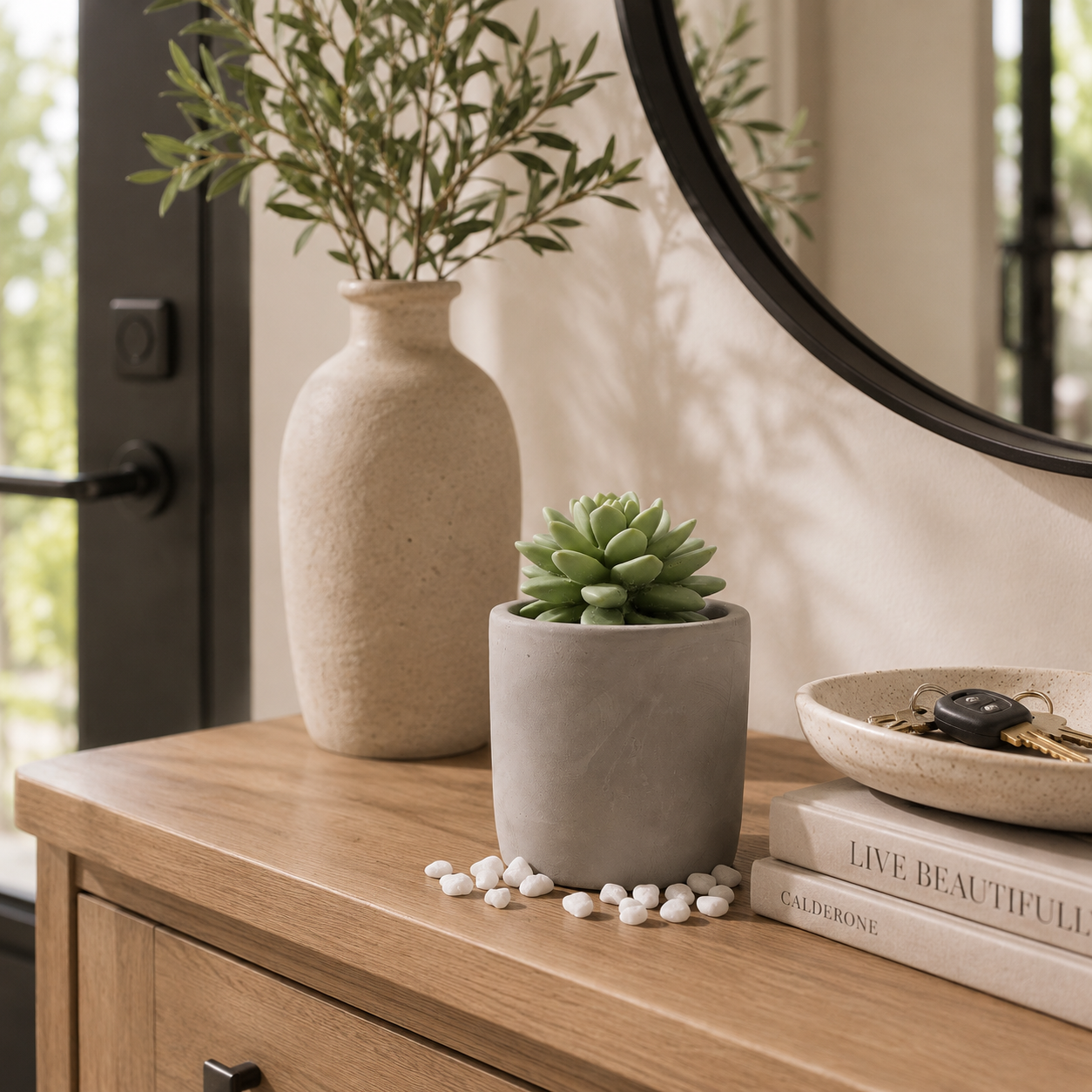 Succulent in Planter Diffuser Gift Set for Home Decor