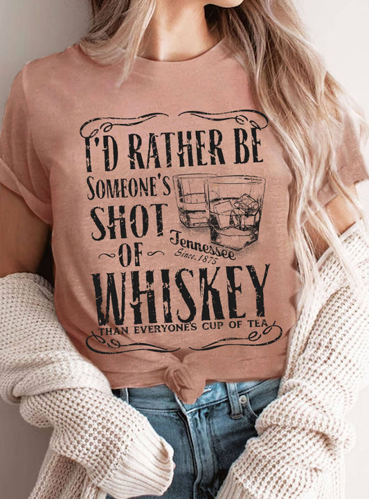 SHOT OF TENNESSEE WHISKEY GRAPHIC TSHIRTS