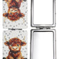 Highland Baby Cow Glitter Compact Mirror