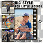 Kid/Baby 2-Tone Cap: Big Bro - Black/White