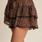 Leopard Tiered Lace Skort LP0273