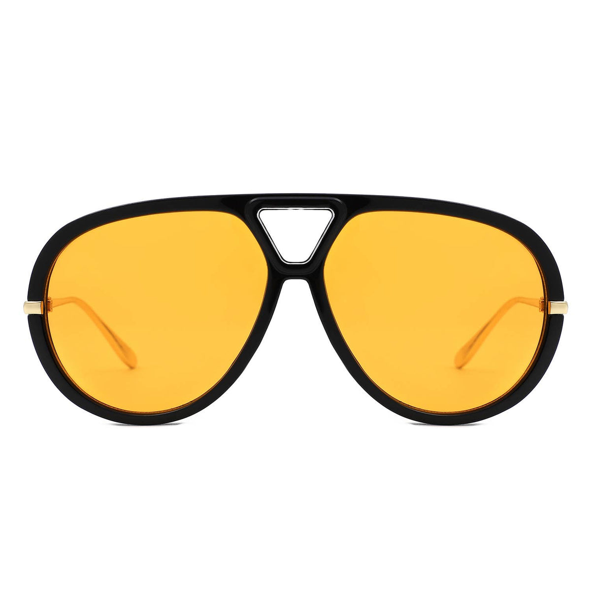 Retro Double Bridge Bold Fashion Aviator Sunglasses
