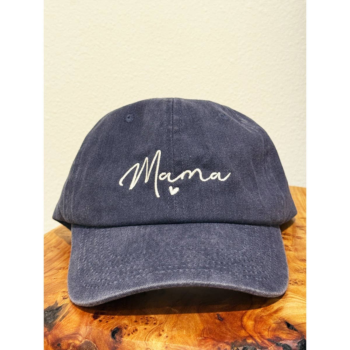 MAMA Embroidered Acid Washed Baseball Cap