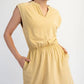 D021237-Sleeveless Mineral Washed Cotton Mini Dress